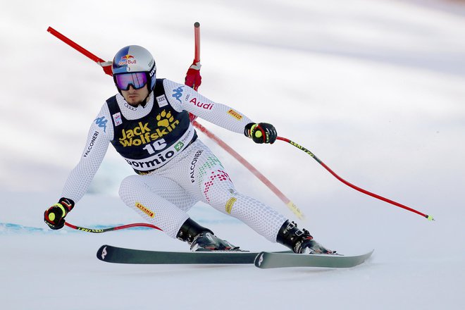 Dominik Paris kraljuje na izjemno zahtevni progi v Bormiu. FOTO: AP