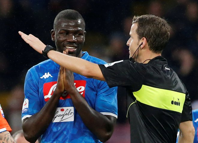 Kalidou Koulibaly je bil žrtev rasističnih opazk. FOTO: Ciro de Luca/Reuters