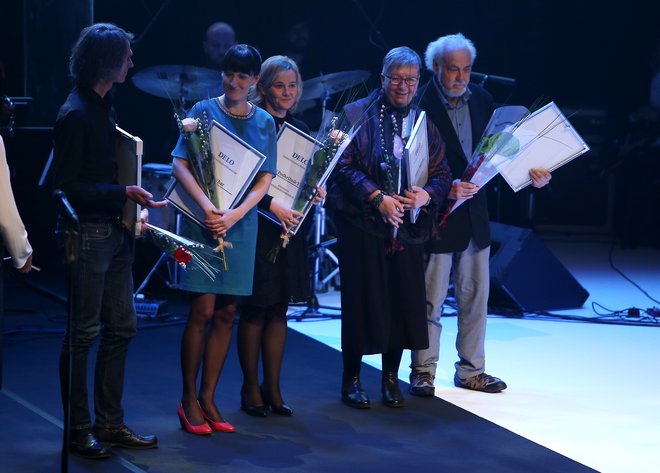 Nagrajeni Delovi novinarji. FOTO: Jože Suhadolnik/Delo