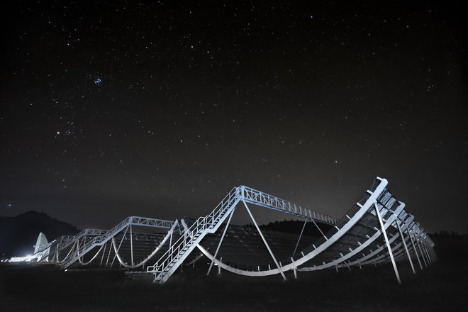 Kanadski teleskop CHIME. FOTO: CHIME telescope