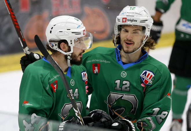 David Planko je na začetku druge tretjine popeljal Olimpijo v vodstvo. FOTO: Matej Družnik/Delo