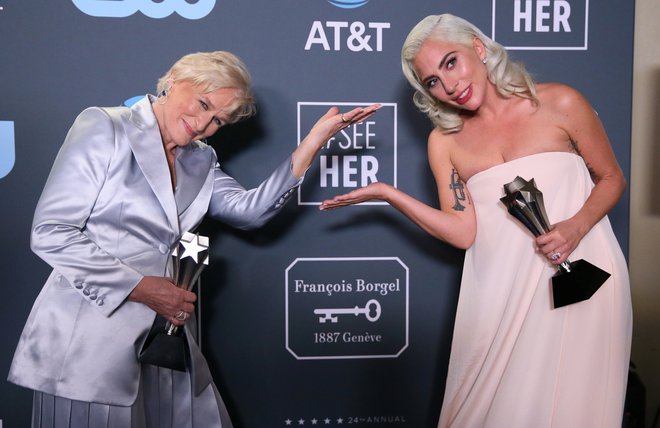 Glenn Close in Lady Gaga FOTO: Danny Moloshok/Reuters