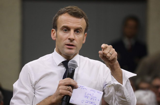 Pozivu se je pridružil tudi francoski predsednik Emmanuel Macron. FOTO: Ludovic Marin/AFP