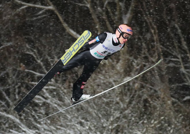 Stefan Kraft je zmagal že trikrat zapored. FOTO: Jiji Press/AFP