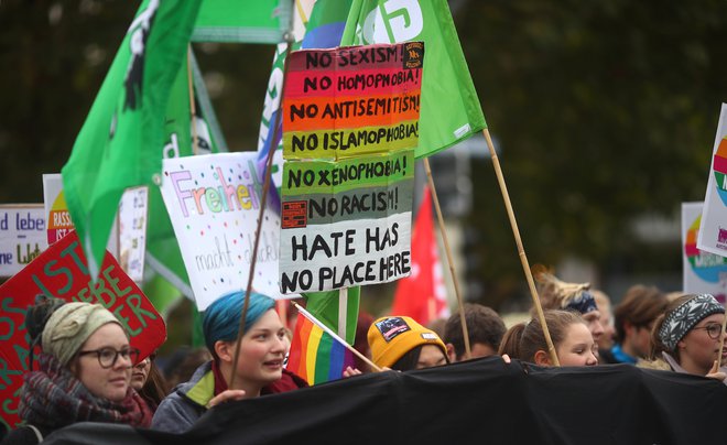 Lanskoletni protesti proti populizmu, Munchen. FOTO: Michael Dalder/Reuters