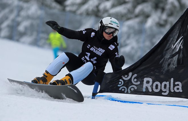 Gloria Kotnik in Tim Mastnak sta hitro končala ekipno preizkušnjo. FOTO: Tadej Regent/Delo