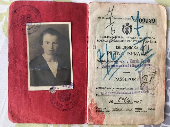Potni list mlade Gizele, ko je odpotovala v Argentino. FOTO: osebni arhiv