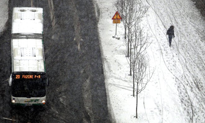 Na enki in šestici od ponedeljka nekaj manj avtobusov FOTO Roman Šipić/Delo