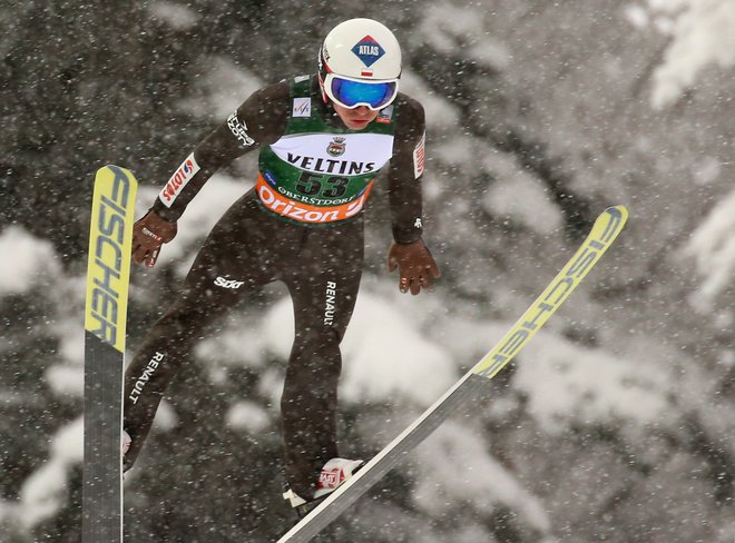 Kamil Stoch je zmagal prvič po lanski Planici. FOTO: AFP