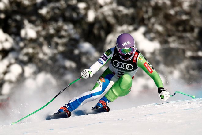 Ilka Štuhec, ki jo jutri na SP čaka superveleslalom, je na prvem smukaškem treningu dosegla 14. čas. FOTO: Christian Hartmann/Reuters