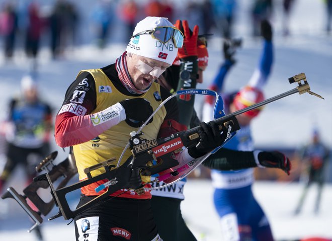 Johannes Thingnes Bø je tudi v ekstremnem mrazu dokazal svojo moč. FOTO: Don Emmert/AFP