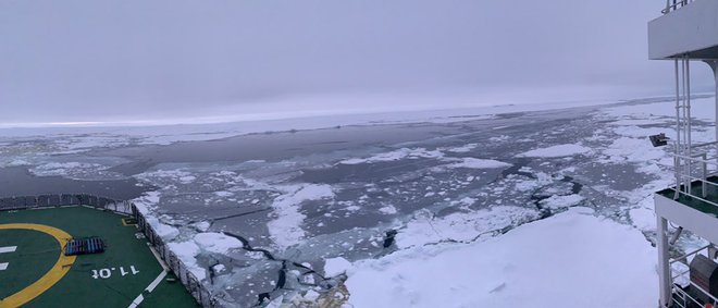 Agulhas II je priplul na kraj, kjer je potonila Endurance. FOTO: Weddell Sea Expedition 2019&nbsp;