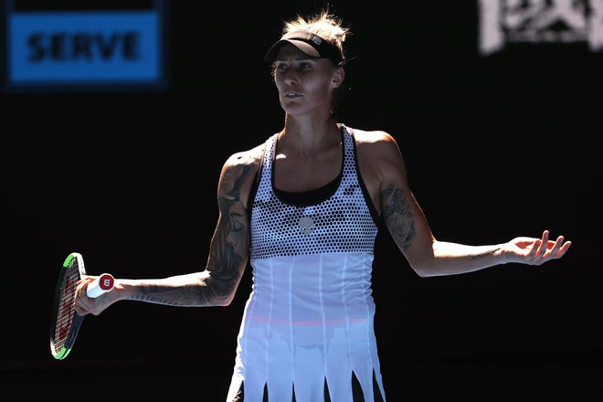 Polona Hercog je dobila priložnost v glavnem žrebu, a hitro izpadla. FOTO: Kyung-hoon Kim/Reuters