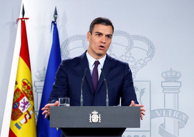 Španski predsednik vlade Pedro Sánchez je predčasne volitve sklical po današnji seji vlade. FOTO: Juan Medina/Reuters