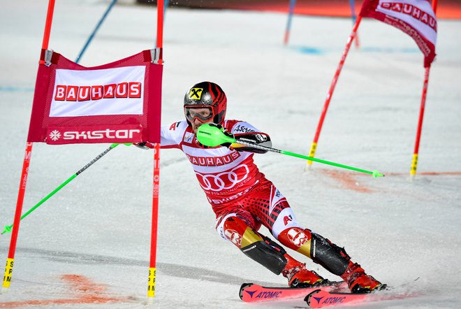 Tudi Marcel Hirscher si je že zagotovil slalomsko lovoriko. FOTO: Reuters