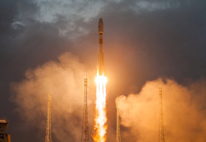 V floti raket Arianespace je tudi sojuz.<br />
FOTO: ESA/CNES/ARIANESPACE/Reuters