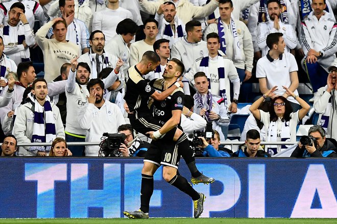 Dušan Tadić je bil veliki junak Ajaxovega podviga na štadionu Santiago Bernabeu. FOTO: AFP