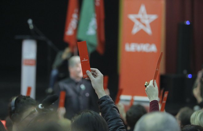 Drugi redni kongres stranke Levica 9. marca 2019 v Trbovljah. Foto Jože Suhadolnik&nbsp;