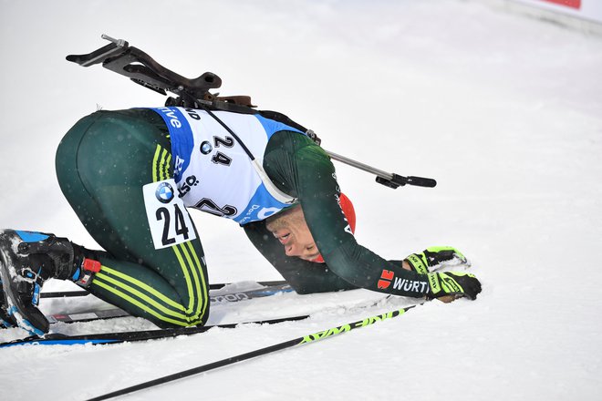 Na svetovnem prvenstvu na Švedskem je bil v posamični tekmi na 20 km najhitrejši Nemec Arnd Peiffer. FOTO: Reuters