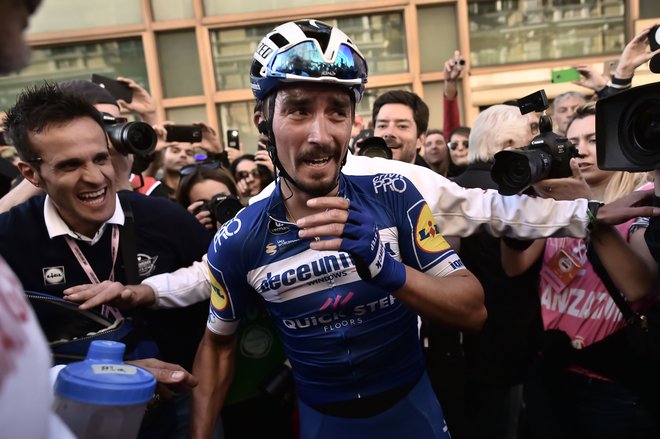 Julian Alaphilippe je letos neustavljiv, danes je zmagal že osmič. FOTO: AFP