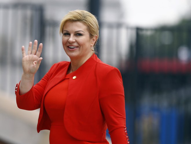Hrvaška predsednica Kolinda Grabar Kitarović pravi, da je BiH druga domovina hrvaškega naroda. FOTO: Kacper Pempel/Reuters