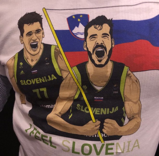 Luka Dončić in Goran Dragić - I feel Slovenia. FOTO: Will Manso / Twittter