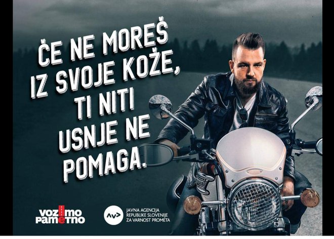 Bine Volčič je tudi eden od obrazov preventivne kampanje Vozimo pametno. Foto Javna Agencija Rs Za Varnost Prometa