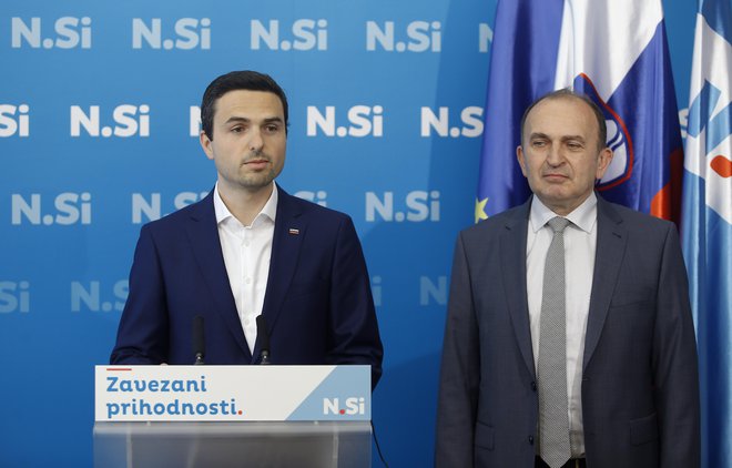 Franci Demšar, ki ga je Matej Tonin predstavil kot sedmega na listi kandidatov, meni, da se mora poslanec v evropskem parlamentu zavzemati za interese Slovenije. FOTO Blaž Samec/Delo