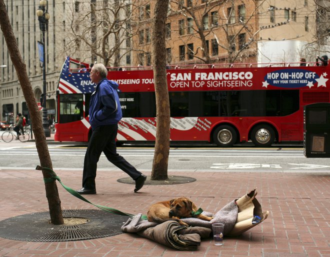 San Francisco je bil pred pol stoletja srce hipijevskega gibanja, danes pa je enakost le še privid. FOTO: Reuters