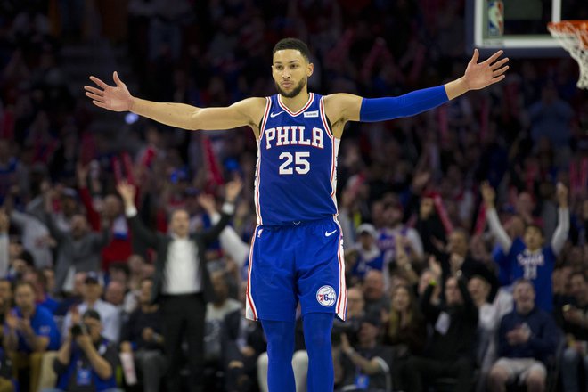 Ben Simmons je pokazal enega redkih prebliskov. FOTO: AFP