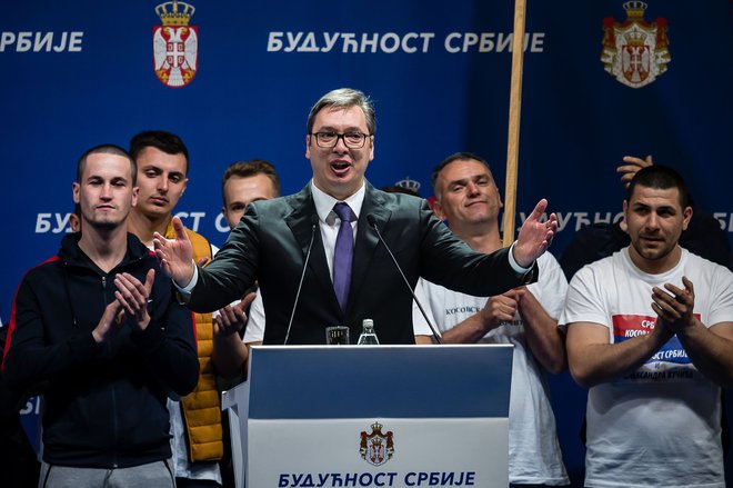 Shod je potekal v okviru Vučićeve kampanje Prihodnost Srbije. FOTO: AFP