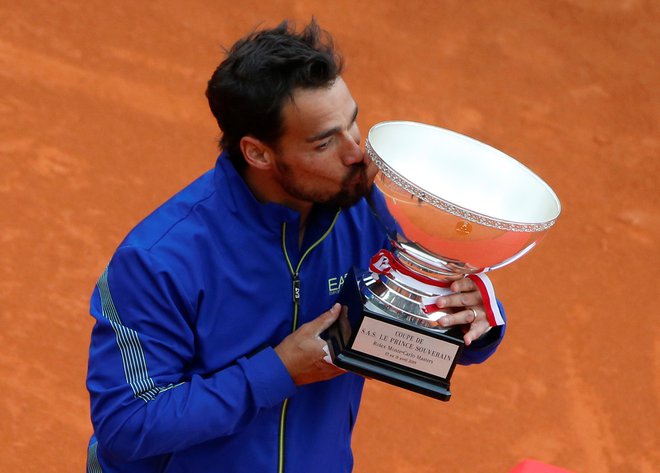 Fabio Fognini se je razveselil največjega naslova v karieri. FOTO: Reuters