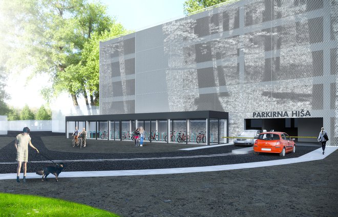 Garažna hiša bo zamenjala zdaj neugledno parkirišče sredi Grosuplja. FOTO: Občina Grosuplje
