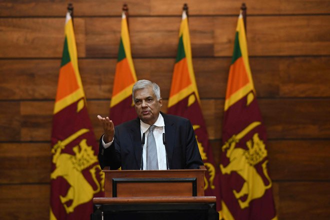 Šrilanški premier Ranil Wickremesinghe FOTO: AFP