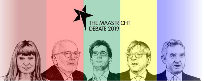 V mestu, kjer so s podpisom Maastrichtske pogodbe postavili temelje Evropske unije, so svojo vizijo prihodnosti EU predstavili vodilni kandidati osrednjih političnih strank. FOTO: Maastrichtdebate.eu