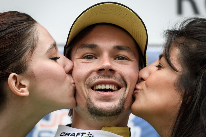 Primož Roglič je prepričljivo najmočnejši na dirki po Romandiji, po 1. je dobil tudi 4. etapo. FOTO: Fabrice Coffrini/AFP