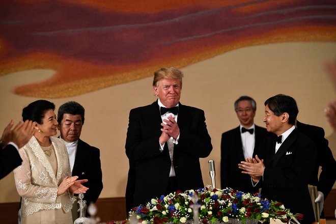 Ameriški predsednik Donald Trump na Japonskem. Foto: AFP