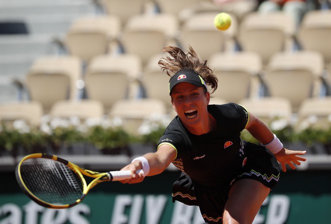 Johanna Konta, ki do letos v Parizu sploh ni dobila dvoboja, se je uvrstila v četrtfinale OP Francije. FOTO: Reuters