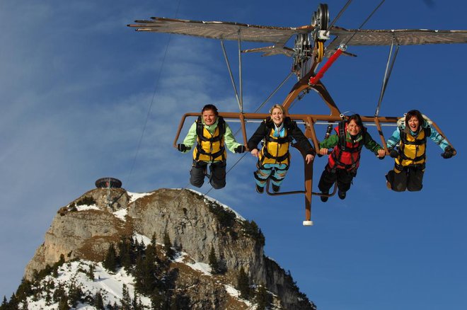 AirRofan Skyglider leži 800 metrov visoko na Gaschöllkopfu. Foto: Achensee Tourismus