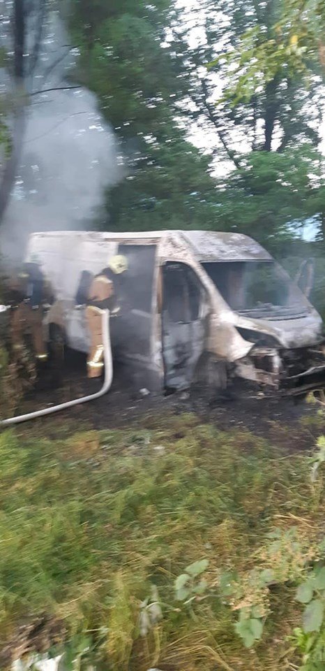 Požar na kombiju. FOTO: PGD Gornja Radgona