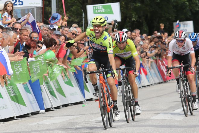 Zmagovalec kraljevske etape je postal Giovanni Visconti. FOTO: Tomi Lombar/Delo