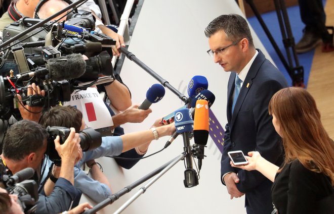 Marjan Šarec je izrazil je upanje, da bo na vrhu dosežen dogovor. Glede Timmermansa pa je povedal, da je »gotovo dober kandidat«. Foto: Yves Herman/Reuters