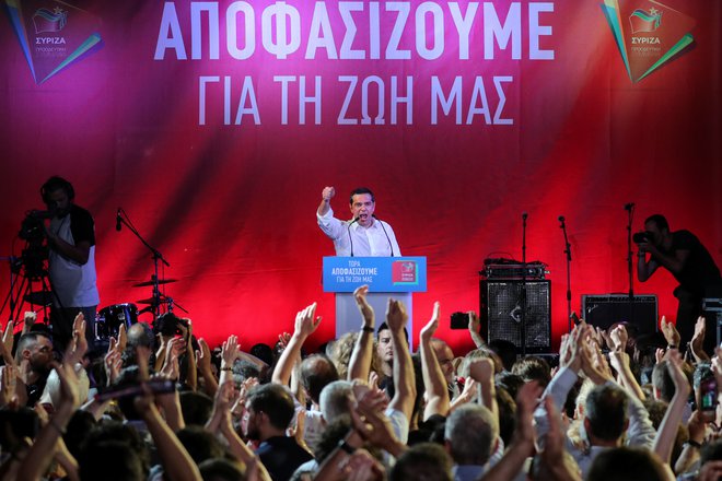 Sirizi premiera Aleksisa Ciprasa se na nedeljskih predčasnih volitvah obeta poraz. FOTO: Reuters