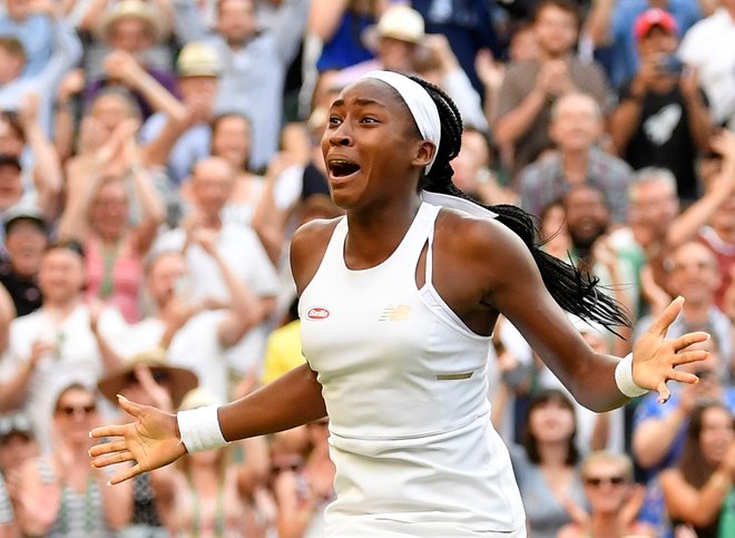 Če se je Polona Hercog ustrašila velike priložnosti, se je Coco Gauff ni in danes jo v osmini finala čaka Simona Halep. FOTO: Reuters