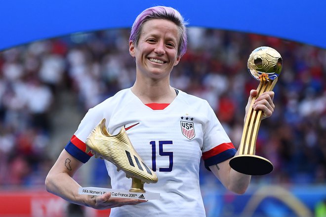 Megan Rapinoe je osvojila tako zlati čevelj kot zlato žogo. FOTO: AFP