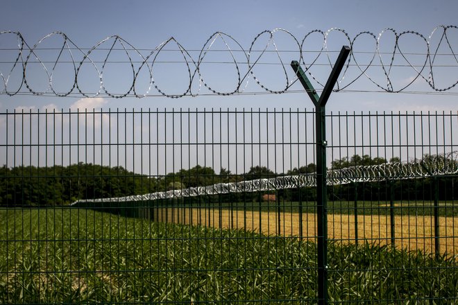 Tako je ograja postavljena pri Razkrižju. FOTO: Voranc Vogel/Delo