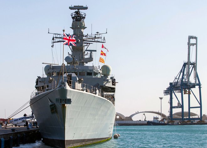 Britanska fregata HMS Montrose je bila v sredo vpletena v incident v Hormuški ožini. FOTO: AFP
