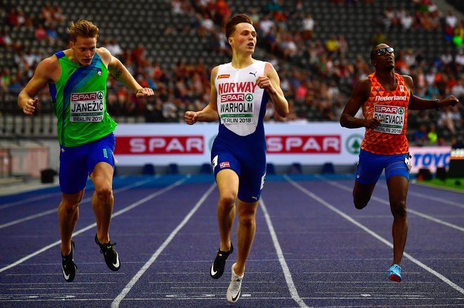 Luka Janežič je osvojil 4. mesto v teku na 400 metrov. Tekel je najhitreje letos (45,76), kljub temu pa norme za nastop na svetovnem prvenstvu v Dohi (45,30) še vedno ni izpolnil. FOTO: AFP