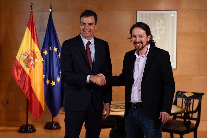 Tudi po več krogih pogovorov Pedro Sánchez in Pablo Iglesias nista zbližala stališč. Foto:&nbsp; Afp