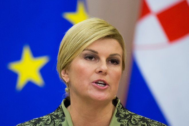 Predsednica je zatrdila, da hrvaška policija ravna &raquo;zakonito, profesionalno in humano&laquo; pri preprečevanju ilegalnih prehodov hrvaške meje, ki je tudi zunanja meja Evropske unije. FOTO: Reuters